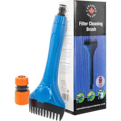 1 Brosse Nettoyage Filtre, 10 Buses Éventail, PVC Robuste, Pour Spa Et Piscine (1/5)