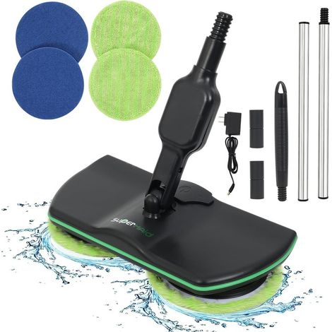 Balai vapeur sans fil, batterie 2000 mAh, manche réglable de 92 à 133 cm, moteur puissant, fonctionnement silencieux pendant 50 minutes, livré avec cire et tapis de nettoyage, convient aux sols en boi (1/5)