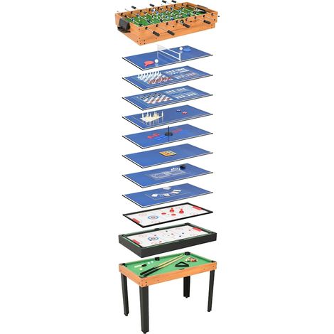 Teenpull – 15-in-1 Multigame-Tisch 121×61×82 cm Ahorn (1/5)
