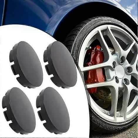 4x 56mm Universal-Radnabenkappen, schwarz, passend für Autofelgen, Leichtmetallfelgen, Zubehör für Ford Fiesta-JXLGV (1/5)