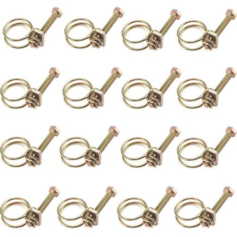 Lot de 50 colliers de serrage pour tuyau de 12 mm, réglables, à double fil, pour plomberie. (1/5)