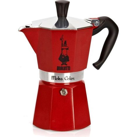 Bialetti Moka Express Caffettiera Italiana Rossa 6 Tazze