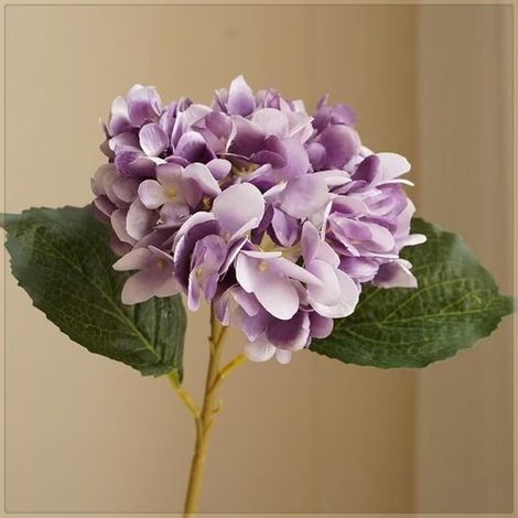 3 fiori di ortensia artificiali, realistici, da 47 cm, ideali per decorazioni domestiche, feste, matrimoni, centrotavola, bouquet e composizioni floreali (viola) (1/5)