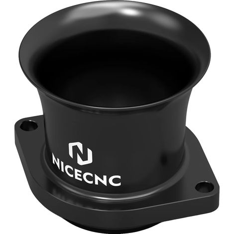 Trompeta de admisión, flujo de aire mejorado, aluminio ligero, negro. (1/2)