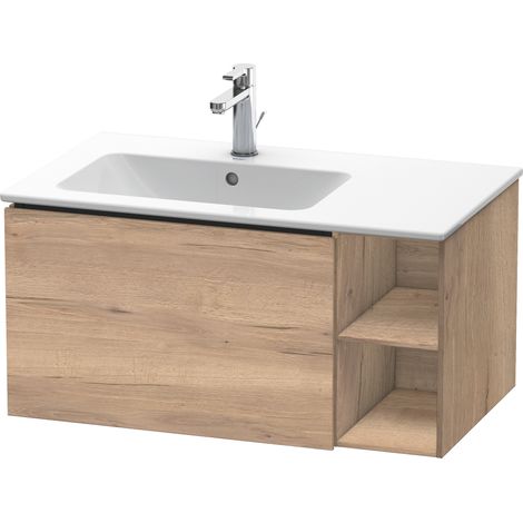 Duravit L-Cube Meuble sous-lavabo suspendu, 1 tiroir, étagère sur