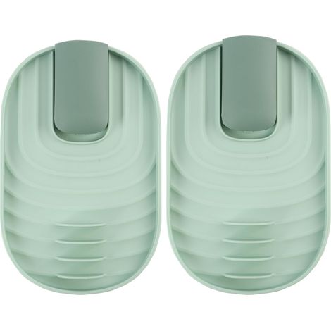 2pcs Support Couvercle, Ustensile Cuisine, Vert, Anti-dérapant, Protection Éclaboussure, Plan Travail