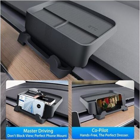 Support de téléphone et plateau de rangement Tesla modèle 3 Y – Silicone résistant aux températures élevées – Installation facile (1/5)