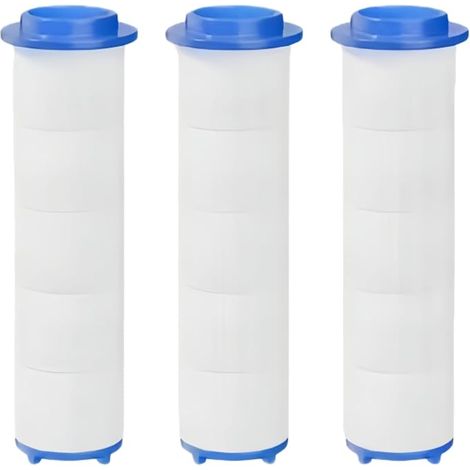 Shower Head Filter, 3 Pieces 8 x 1 cm PP Cotton Shower Filter Removable Anti-Limescale Shower Head for Shower, Removes Chlorine, Hair and Skin (3 Pieces, 3.15 cm/8 cm) (1/5)