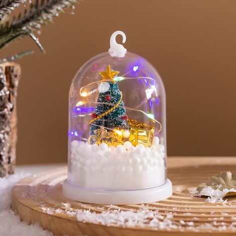 Guirlande Lumineuse - Ornements De Noël Pour Arbre Et Table - Veilleuse En Plastique Transparent - Idéal Pour Décoration Intérieure Enfant - Lot De 1