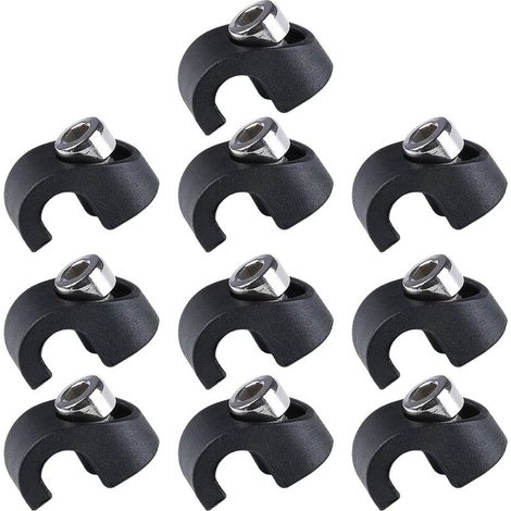 Set mit 10 Kabelbindern für Fahrradgabeln, Bremszughüllen, Bremsschlauchschlaufen, Fahrradgabeln, C-förmige Führungen (1/5)