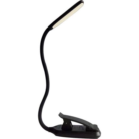 Lampe De Lecture Pour Livre - Bras Flexible En Métal - Pince Non Glissante Avec Rembourrage En Mousse - Éclairage Ajustable USB - Pour Livres Tablettes Et E-Lecteurs - 1 Pièce (1/5)