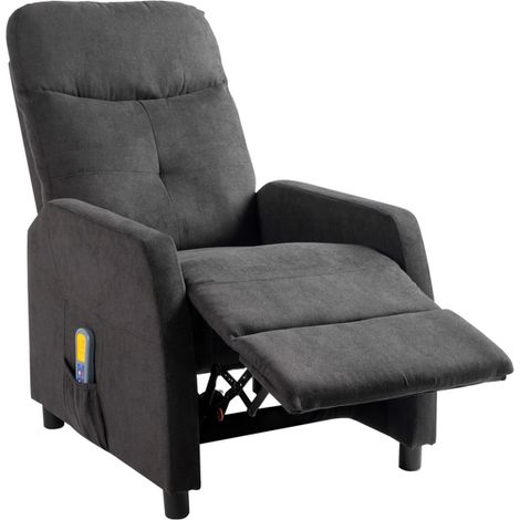Electric Massage Recliner with Heating Function-Adjustable Relaxation Chair for Living Room,6-Point Vibration Therapy,Side Pocket