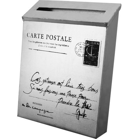 1 Boîte Boîte Aux Lettres Rétro en Étain Boite Aux Lettres De Noel en Métal Cas De Lettre Boîte Aux Lettres en Fer Ornement Mural Décoration Porte D'entrée Journal Feuille De Fer (1/5)