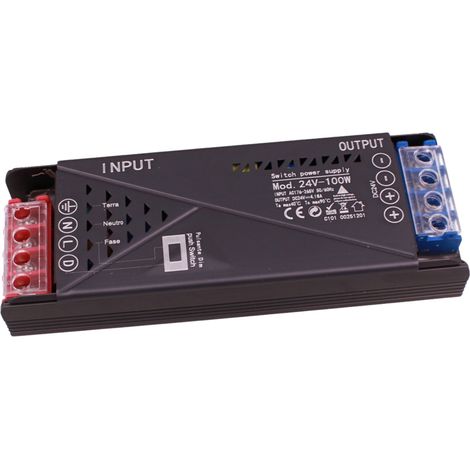 Alimentatore Trasformatore 24V Push Dimmer, Dimmerabile Con Pulsante NO (10-100%), Memoria Dopo Blackout, Spegnimento Soft, 2 Uscite, Input 220V IP20, Disponibili 100W 200W 300W 400W (100W) (1/3)