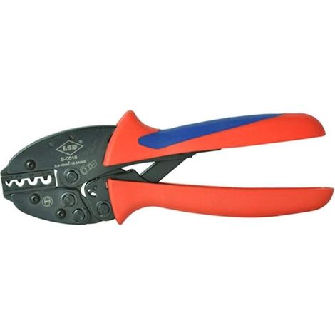 Pince à dénuder Pince à sertir à cliquet for cosses de câble non prévues 0.5-16mm² 20-6AWG Outils de sertissage (1/2)