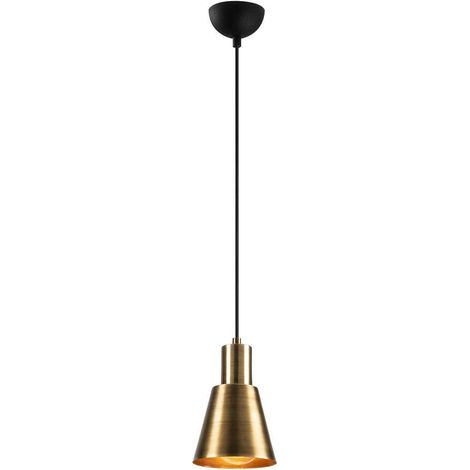 Lámpara industrial de techo colgante “Model 21” E27 – Oro viejo (1/5)