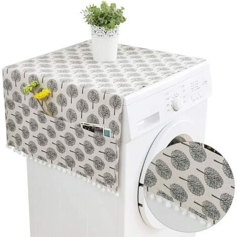 Housse étanche à la poussière pour réfrigérateur, protection contre la poussière avec sac de rangement, protection contre la poussière pour machine à laver, réfrigérateur, couvercle anti-poussière (1/5)