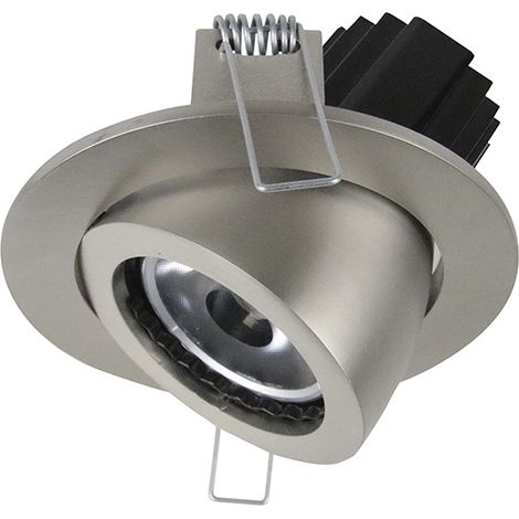 Empotrable techo tilt MINI LUNA Adjustable Round Corte de fase L,C LED COB 10.60W 1317lm(893lm) CRI90 2700K 50º Níquel mate (1/2)