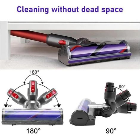 Roues à Billes en V + Connecteur de Tête D'Aspirateur pour V10 V11 V15, Pièces de Rechange, Tête de Nettoyage à Couple Élevé 100 W (1/5)