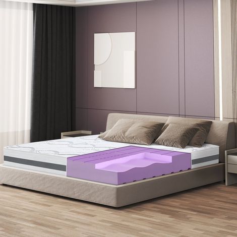 Matelas 75 x 200 à fermeté moyenne  Hauteur 25 cm  Propriétés orthopédiques et automodelantes  Tissu hypoallergénique et respirant  Fabriqué en Italie