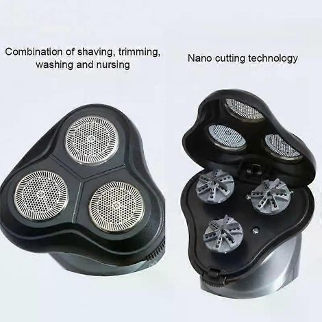 Rasoirs électriques pour hommes. étanches. tondeuses électriques. utilisables sur peau humide. batterie rechargeable. rasoirs rotatifs. machines à raser