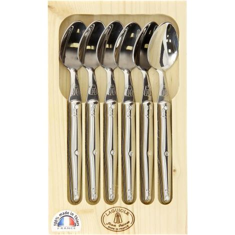 Geschenkset mit 6 Kaffeelöffeln - Laguiole Edelstahl - Jean Dubost