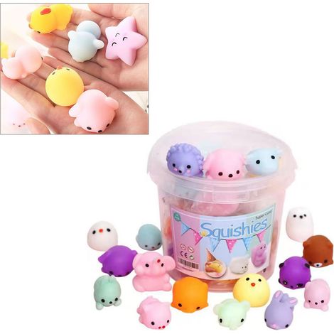 24 Figurines Souples Anti-Stress en TPR - Jouets Mignons et Sécurisés pour Bureau et Maison (1/5)