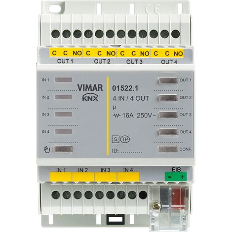 VIMAR - 01522.1 Dispositif multifonction KNX 4 entrées 4 sorties