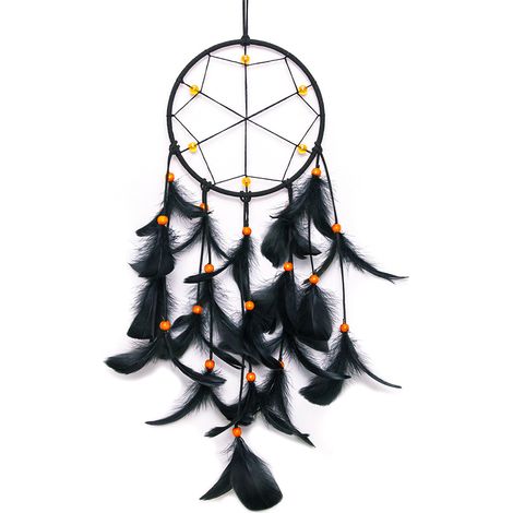 Attrape-rêves en forme de cœur fait main - Pendule à plumes - Décoration pour voiture, chambre ou mur (1/4)