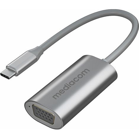 Mediacom MD-C307 hub di interfaccia USB tipo-C Alluminio