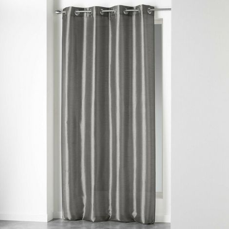 Homemaison – Rideau occultant en shantung effet brillant 140 x 240 cm – Coloris perle – Texture soyeuse et chic pour un intérieur élégant (1/5)
