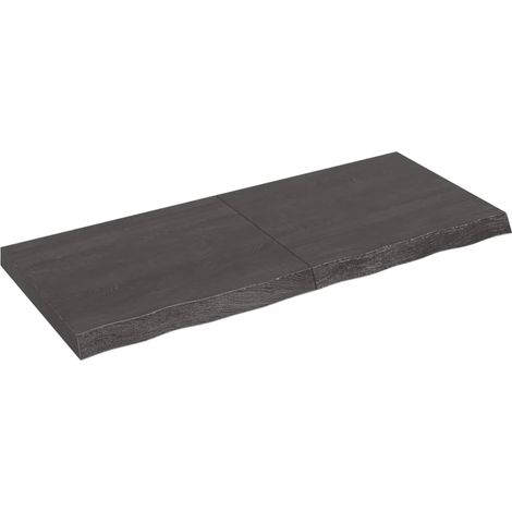 Étagère murale,Étagère de Rangement pour Bureau,Salon gris foncé 120x50x6 cm bois chêne massif traité - DH69259 (1/5)
