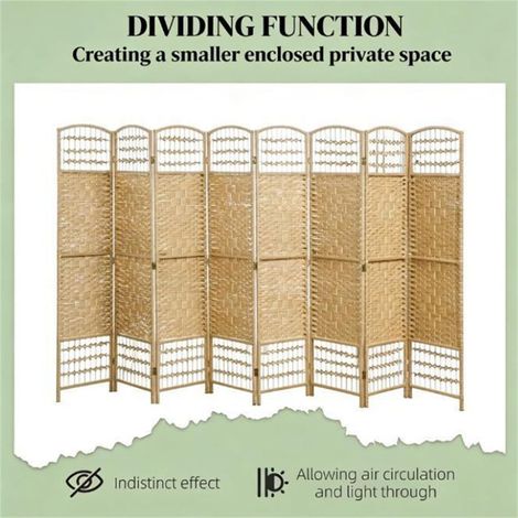 Paravent pliable portable à 6 panneaux pour chambre à coucher, séparation d'espace pour bureau à domicile (1/5)