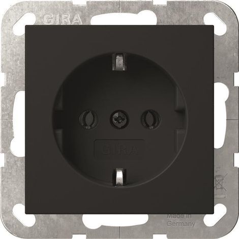 Gira Presa SCHUKO System 55 Nero m [4188005], 4188 005