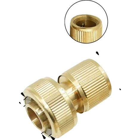 Conector rápido para manguera, construcción de latón duradera, fácil de usar, J (1/2)