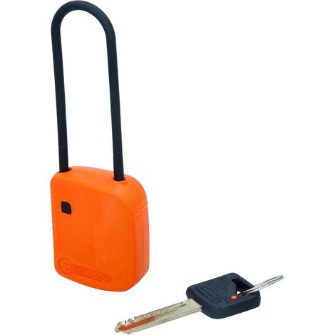 KS Tools Absperr-Vorhängeschloss, orange, Verbundmaterial, 76 mm (1/4)