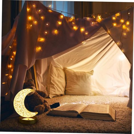 I Lampe de Chevet Lune LED Rechargeable Usb, Veilleuse Petit Format en Plastique, Décoration Chambre Salon, Lampe de Bureau Ambiance Douce, Usage Nuit et Repos, (1/5)