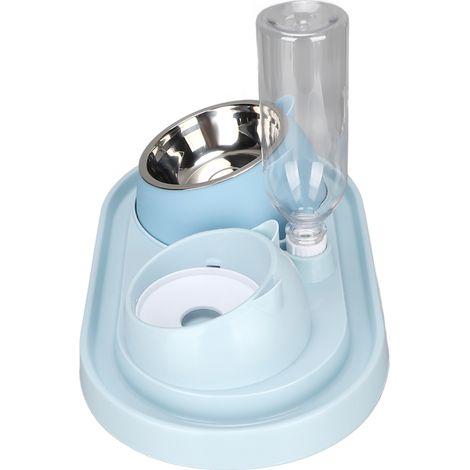 Ensemble gamelles pour eau et nourriture pour chats, distributeur automatique à alimentation lente, pour chiots, chatons et lapins (1/5)