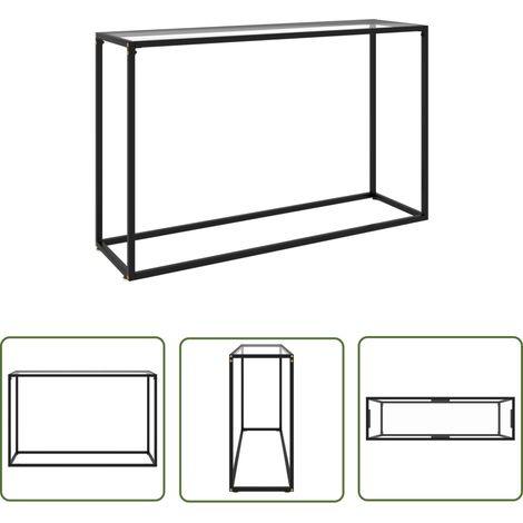 The Living Store Konsolentisch Transparent 120x35x75 cm Hartglas - Konsolentisch - Wohnzimmer Dekoration - Sideboard - Transparenter Tisch - Hartglas Tisch (1/5)