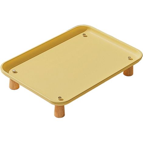 Pet Feeder Stand Leved Portable for Indoor Cats Food Table Lavable Cat Feedering Bowl Stand for Most Automatic Pet Feeders, Yellow (1/5)