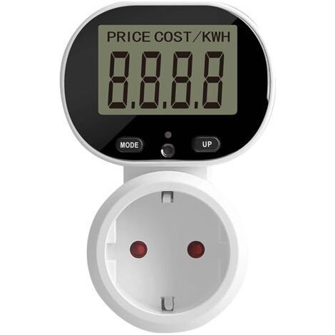 Compteur électrique pour prise de courant avec mode double tarif 230 V 50 Hz (1/5)