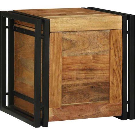 Storage Chests with Storage 40 x 40 x 40 cm Solid Acacia wood vidaXL