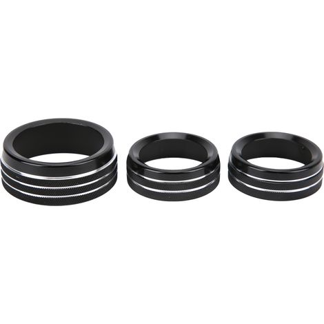 Schwarze Zierringe für die Tasten des A/C-Audioschalters, Ersatzteil für Dodge Charger/Challenger 2015-2019 (1/5)