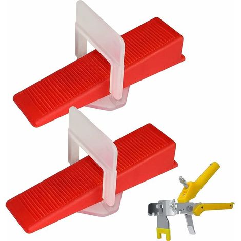Kit de Nivellement Carrelage 1/8 – 300 Clips, 100 Cales Réutilisables, Pince Incluse