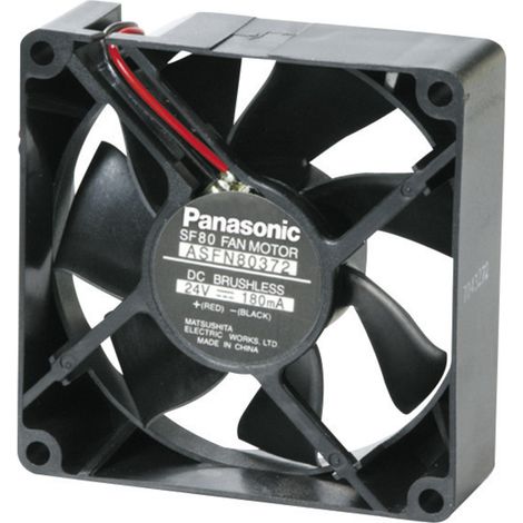 Panasonic ASFN84391 Axiallüfter 12 V/DC 40.8 m³/h (L x B x H) 80 x 80 x 25 mm