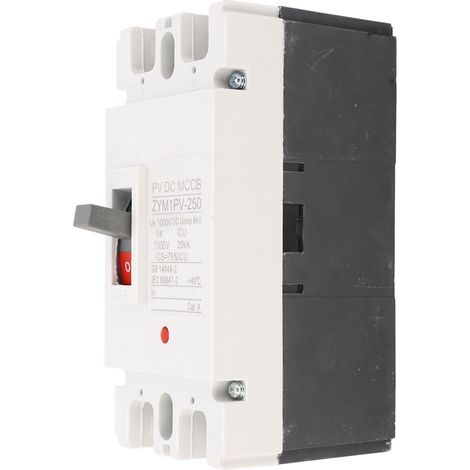 Disjoncteur compact 200A MCCB 2P DC 1000V Protection batterie solaire interrupteur de coupure (1/5)