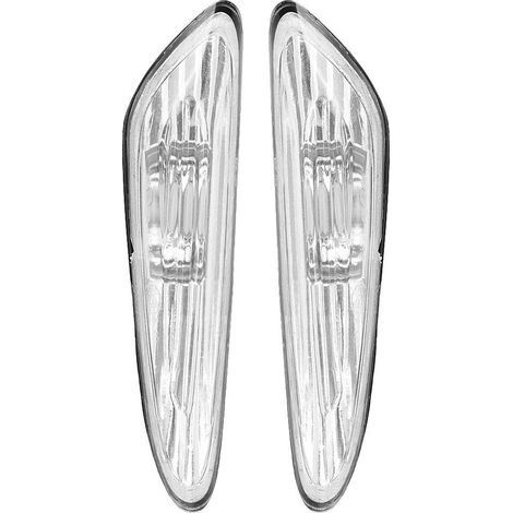 Para repetidor E46, accesorios para coche, pantalla de lámpara, 1 par de cubiertas de luces de posición laterales de intermitentes 63137165915 63137165916 adecuadas para E46 325i (transparente) (1/4)