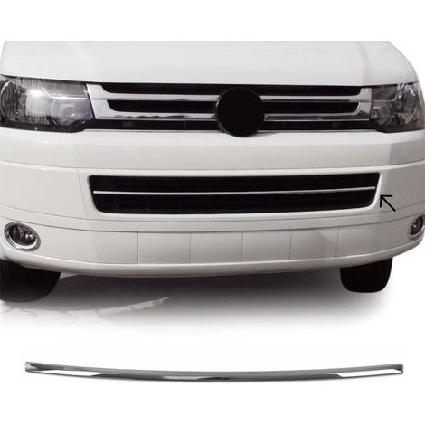 Garniture de Diffuseur Pare-chocs Avant Compatible avec VW T5 Transporter Multivan 2010-2015, Garniture Baguette de Calandre en Acier Inoxydable Argent (1/5)