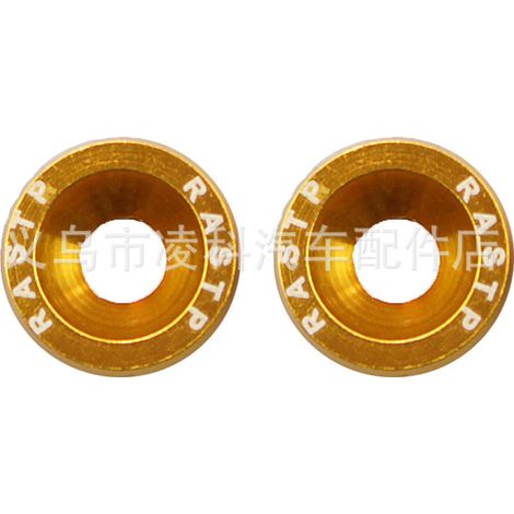RASTP rondelles M6, vis, rondelles de protection de batterie, garde-boue, vis de cadre de plaque d'immatriculation, décoratives arc-en-ciel - or. (1/4)