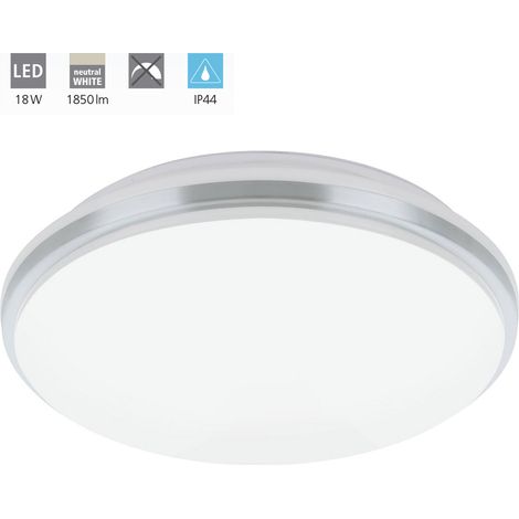 Plafoniera Contemporanea Pinetto Acciaio Bianco Luce Led Integrato 15,6W (1/5)